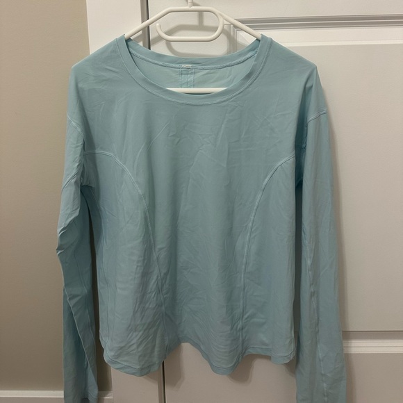 lululemon athletica Tops - Lululemon Baby Blue Cinch Longsleeve